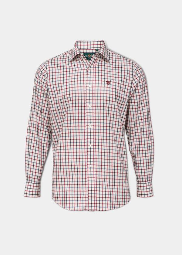 alan paine Ilkley Children's Country Check Shirt In Red