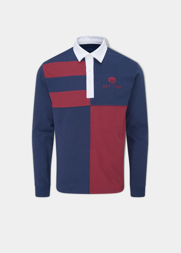 alan paine Kingsholm Quarter Detail Cotton Rugby Shirt