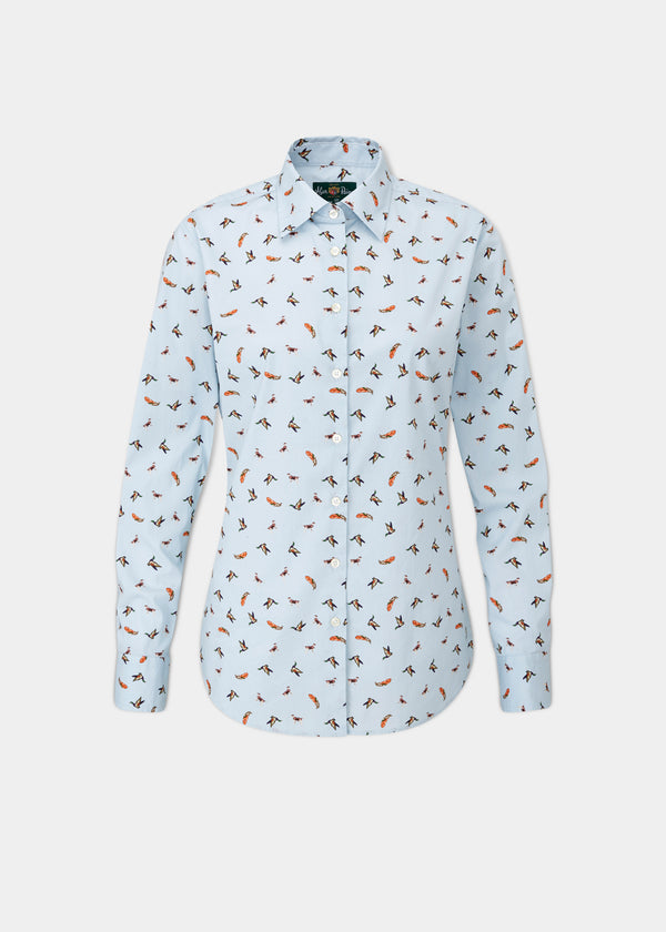 alan paine Lawen Ladies Printed Cotton Shirt - Duck Design