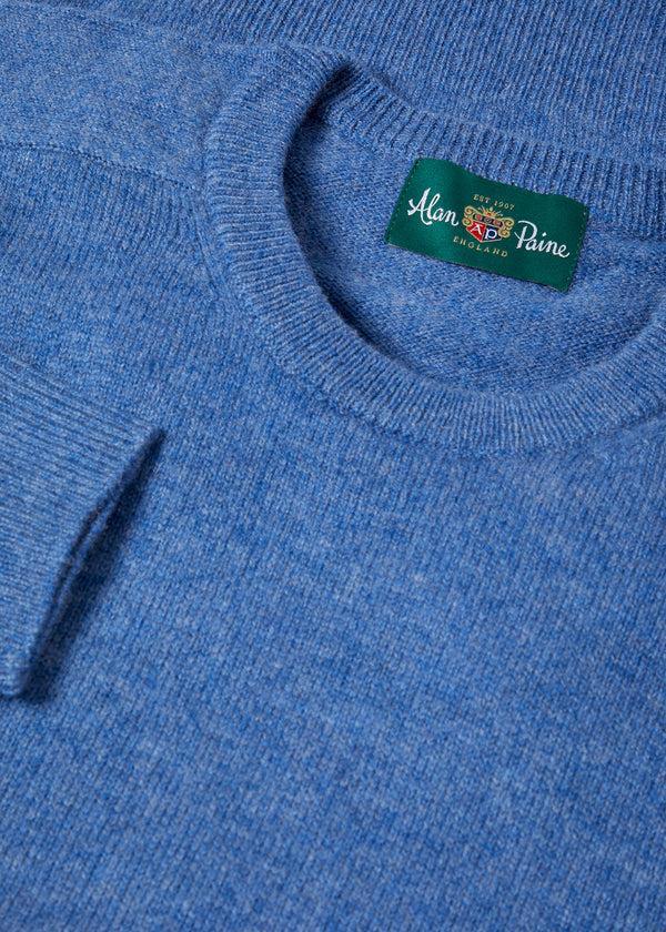 Alan Paine Lenzie Men's Lambswool Jumper In Jeans - Regular Fit