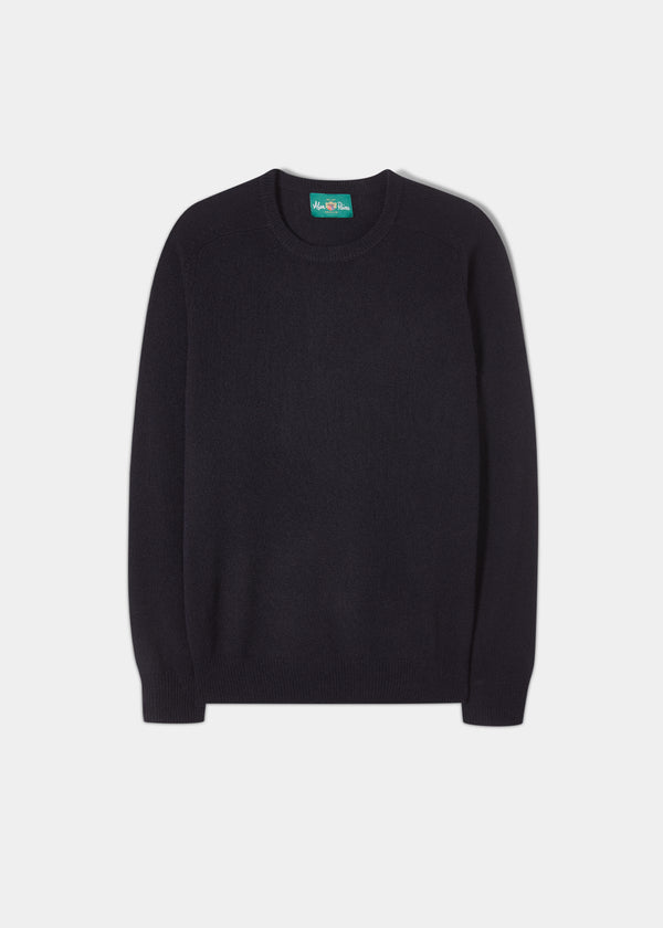 alan paine Lenzie Men's Lambswool Jumper In Navy Jumper - Regular Fit