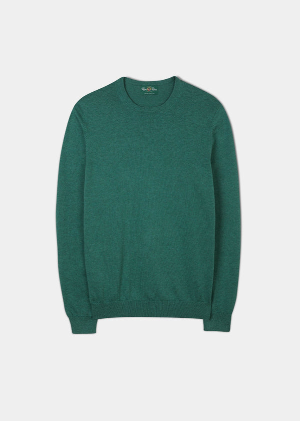 alan paine Leysmill Cotton Cashmere Jumper In Moorland