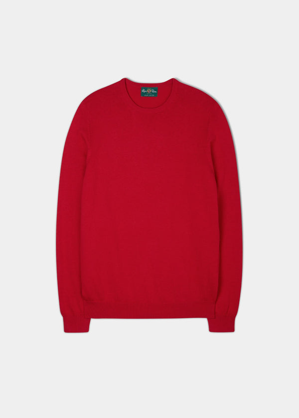 alan paine Leysmill Cotton Cashmere Jumper In Rosso
