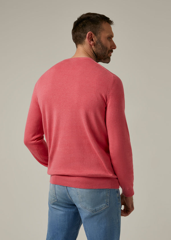 Alan Paine Leysmill Cotton Cashmere Jumper In Swizzle