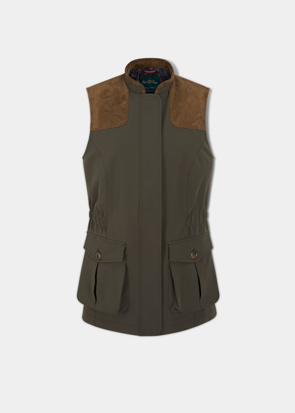 alan paine Lockwood Ladies Shooting Waistcoat In Olive