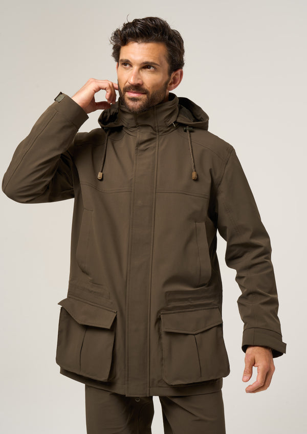 Alan Paine Lockwood Men's Shooting Coat In Olive - Shooting Fit
