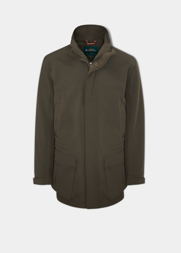 alan paine Lockwood Men's Shooting Coat In Olive - Shooting Fit