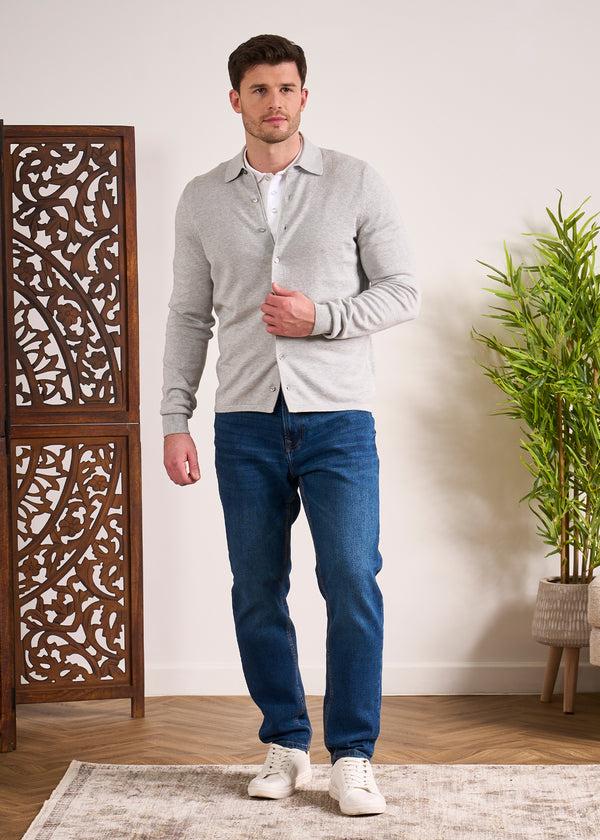 Alan Paine Medstead Men's Long Sleeve Shirt In Dove