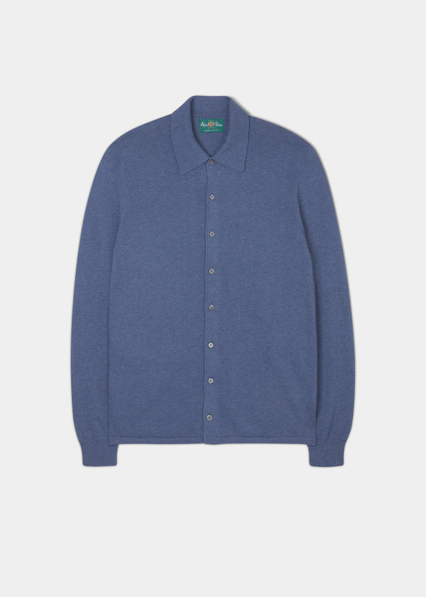alan paine Medstead Men's Long Sleeve Shirt In Indigo