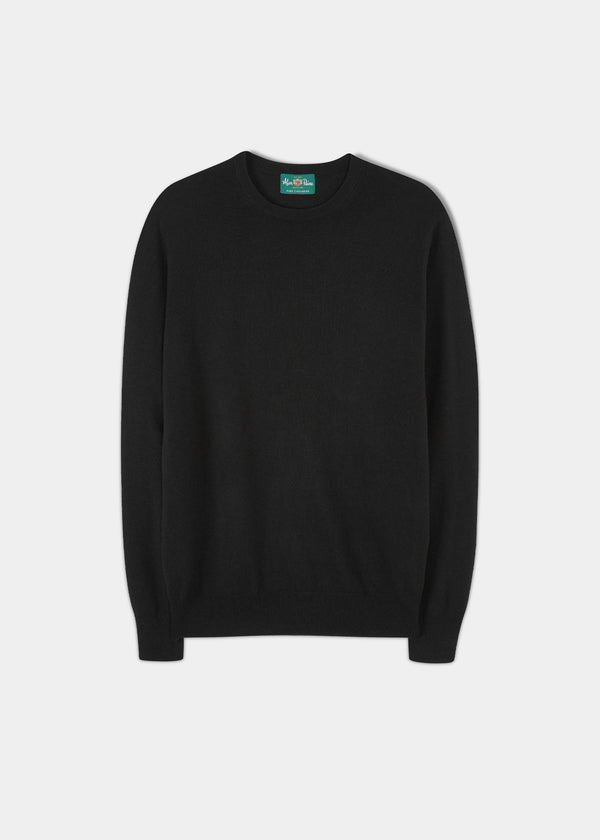 alan paine Melfort Cashmere Jumper in Black - Regular Fit