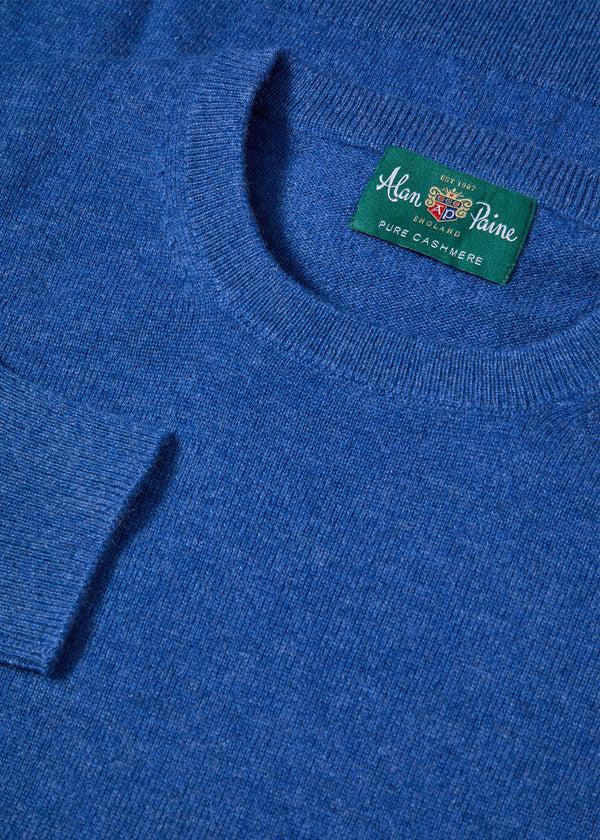 Alan Paine Melfort Cashmere Jumper In Denim - Regular Fit