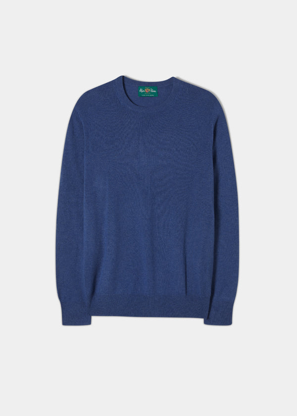 alan paine Melfort Cashmere Jumper in Denim - Regular Fit