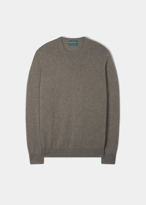 alan paine Melfort Cashmere Jumper in Mouse - Regular Fit