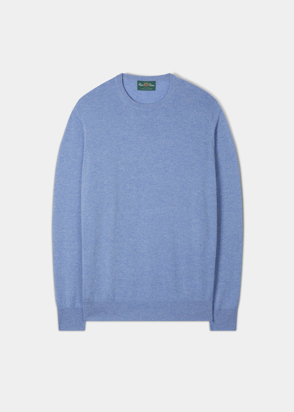 alan paine Melfort Cashmere Jumper in Ocean - Regular Fit
