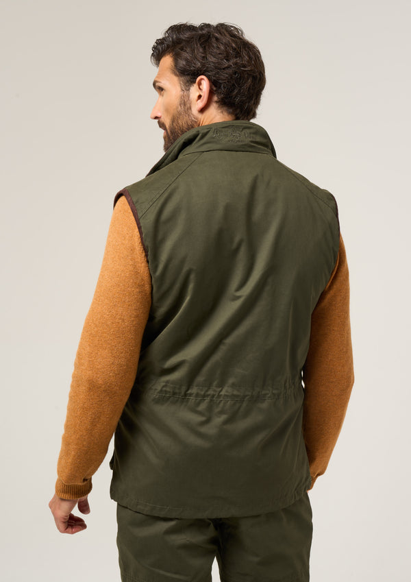 Alan Paine Milwood Men's Olive Waterproof Shooting Waistcoat