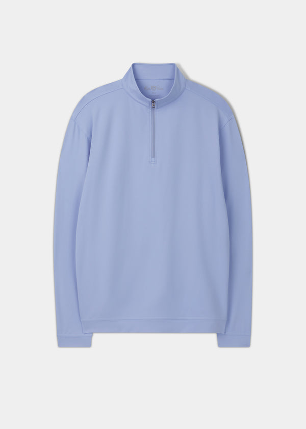 alan paine Rainford Performance 1/4 Zip Mock Neck In Light Blue