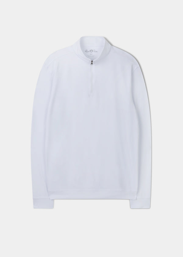alan paine Rainford Performance 1/4 Zip Mock Neck In White