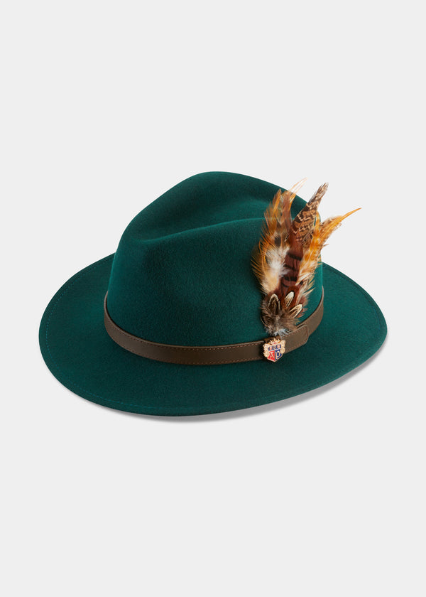 alan paine Richmond Ladies Felt Hat With Feather In Bottle