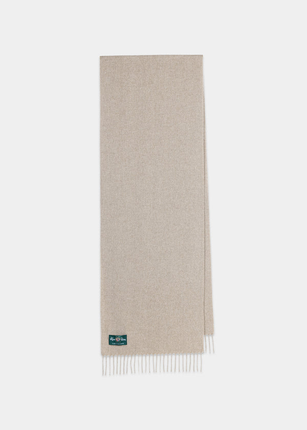 alan paine Risbury Men's Cashmere Plain Scarf In Camel