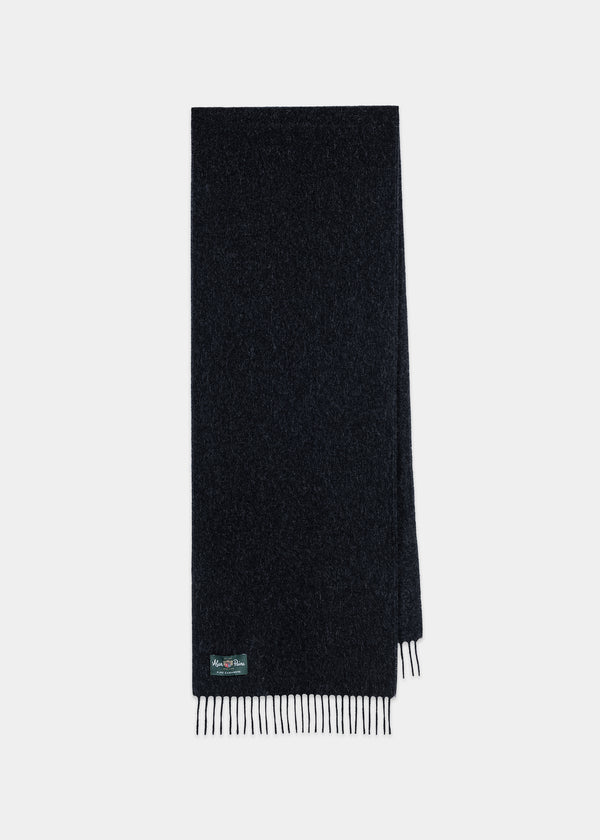 alan paine Risbury Men's Cashmere Plain Scarf In Charcoal