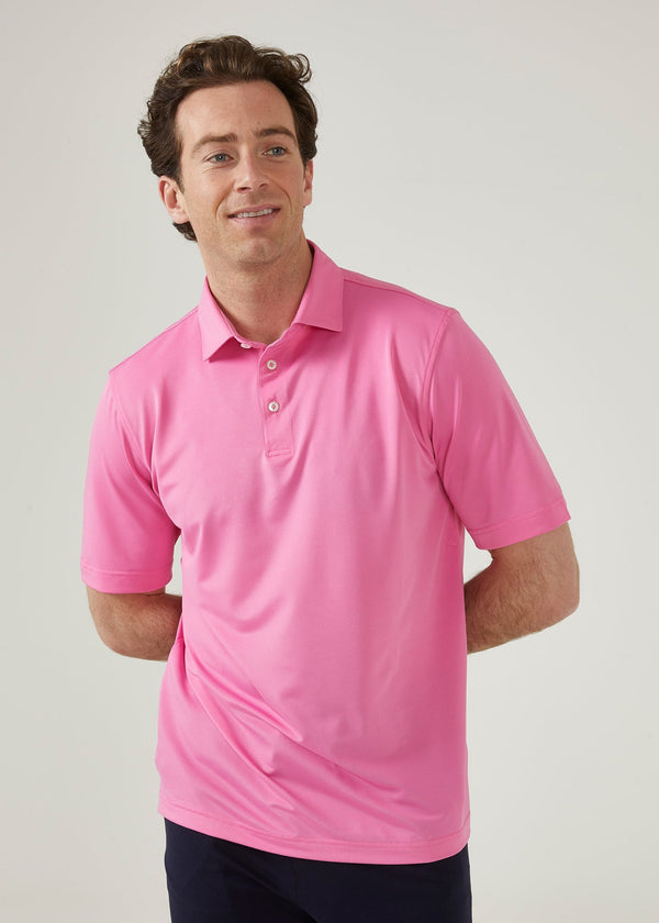 Alan Paine Rockbourne Performance Polo In Carnation - Sports Fit