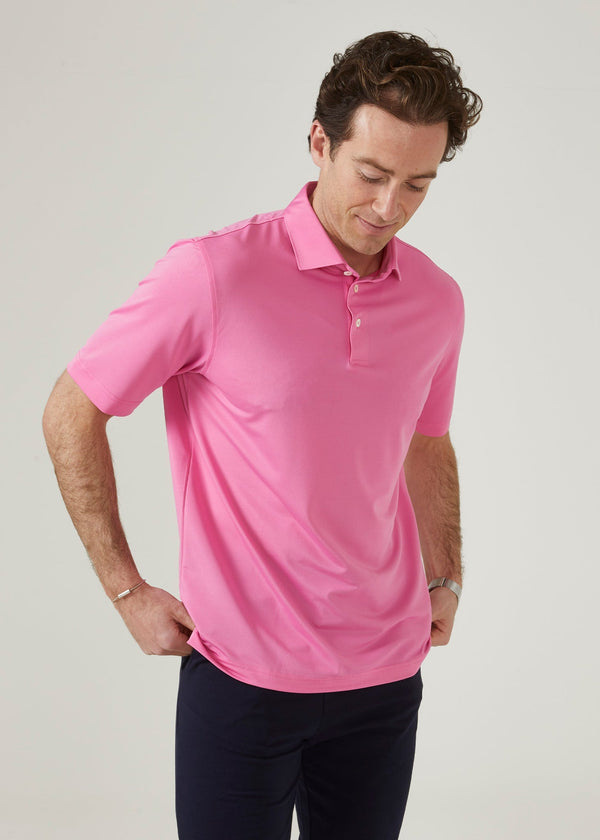 Alan Paine Rockbourne Performance Polo In Carnation - Sports Fit