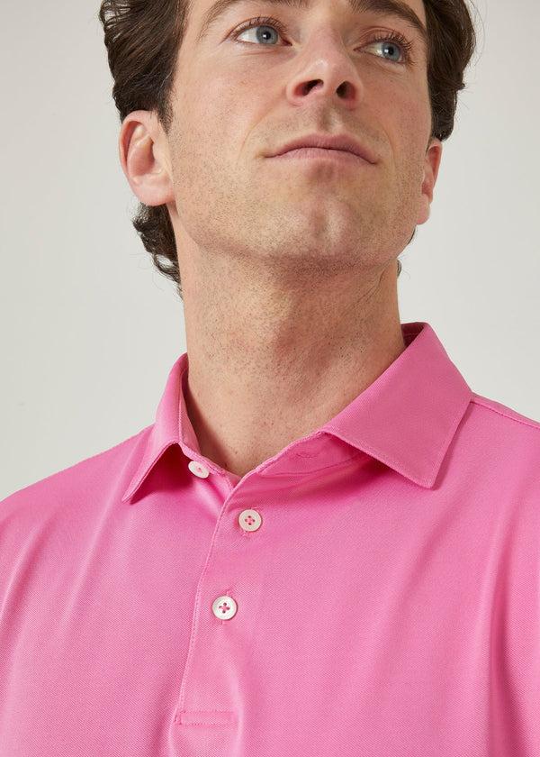 Alan Paine Rockbourne Performance Polo In Carnation - Sports Fit