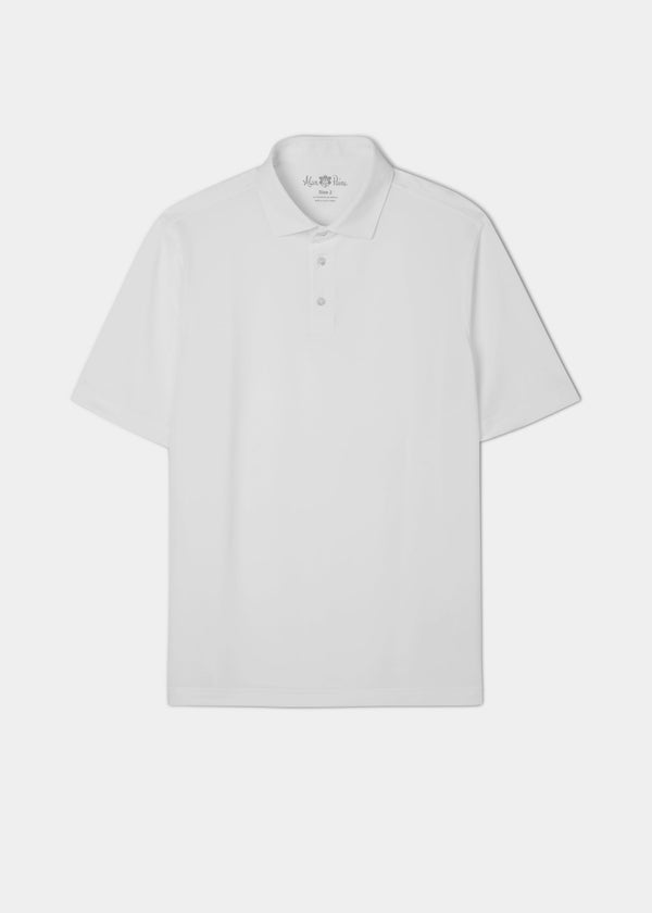 alan paine Rockbourne Performance Polo in White - Sports Fit