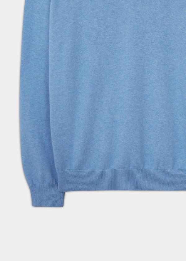 Alan Paine Rothwell Cotton Cashmere Jumper In Carolina Blue