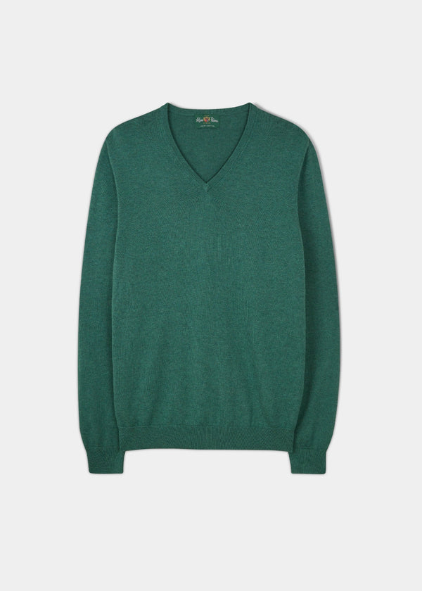 alan paine Rothwell Cotton Cashmere Jumper In Moorland