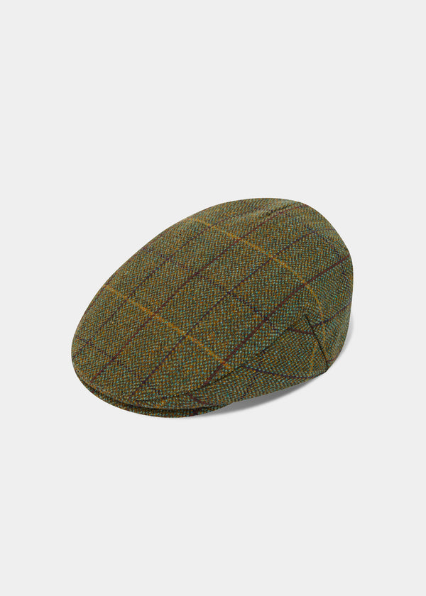 alan paine Rutland Men's Tweed Flat Cap In Green Ash