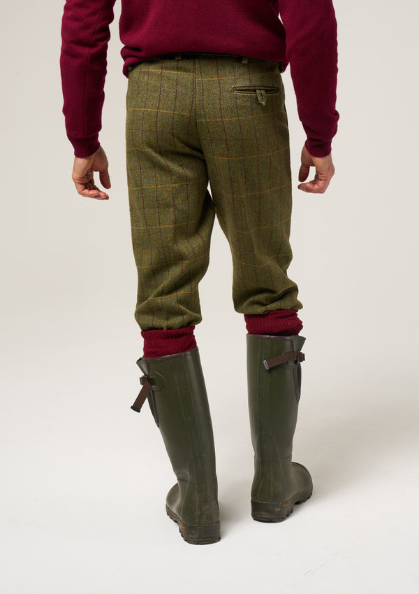 Alan Paine Rutland Men's Tweed Shooting Breeks In Green Ash