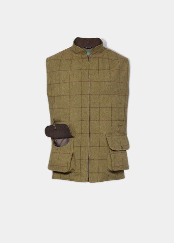 alan paine Rutland Men's Tweed Waistcoat In Lichen - Shooting Fit