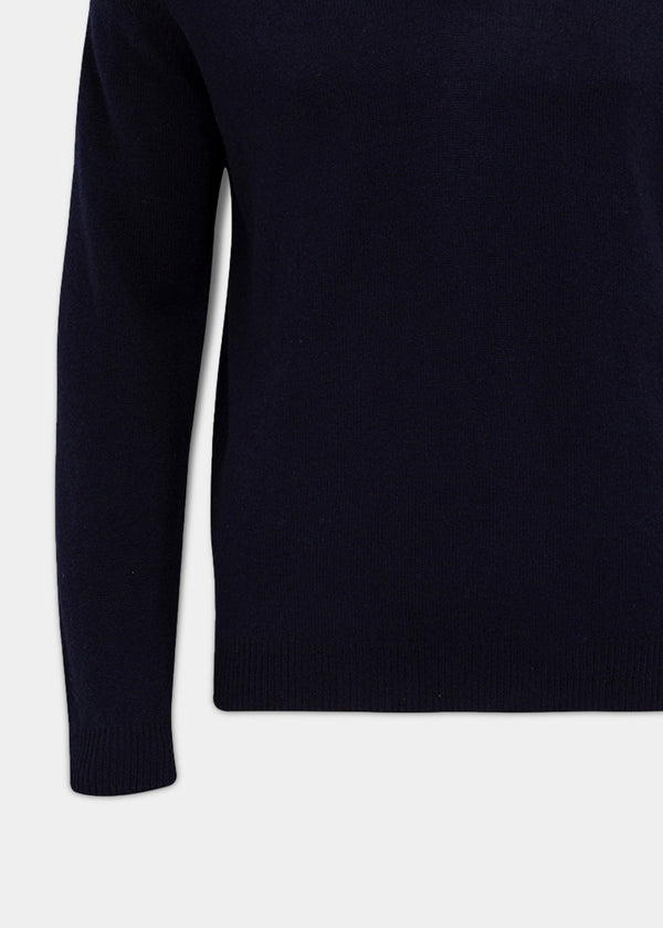 Alan Paine Streetly Men's V Neck Jumper In Navy - Classic Fit