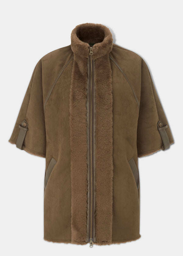 alan paine Surrey Ladies Cape In Hazelnut - Regular Fit alan paine Surrey Ladies Cape In Hazelnut - Regular Fit