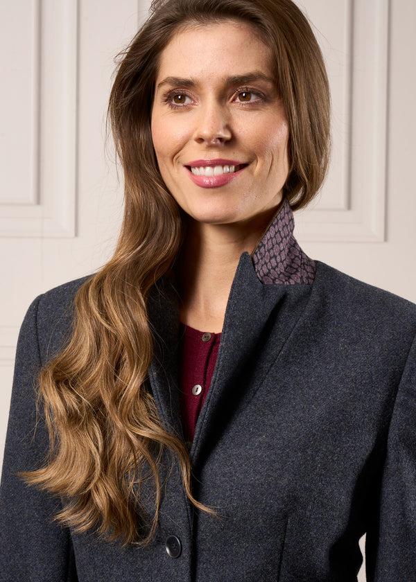 Alan Paine Surrey Ladies Tweed Blazer In Blue - Regular Fit