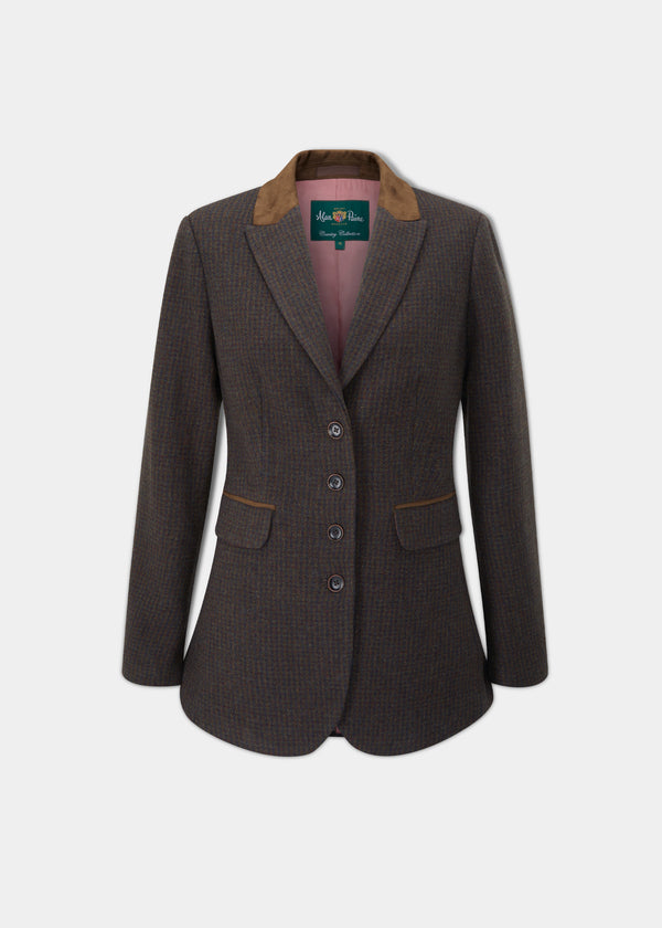 alan paine Surrey Ladies Tweed Blazer In Bramble - Regular Fit