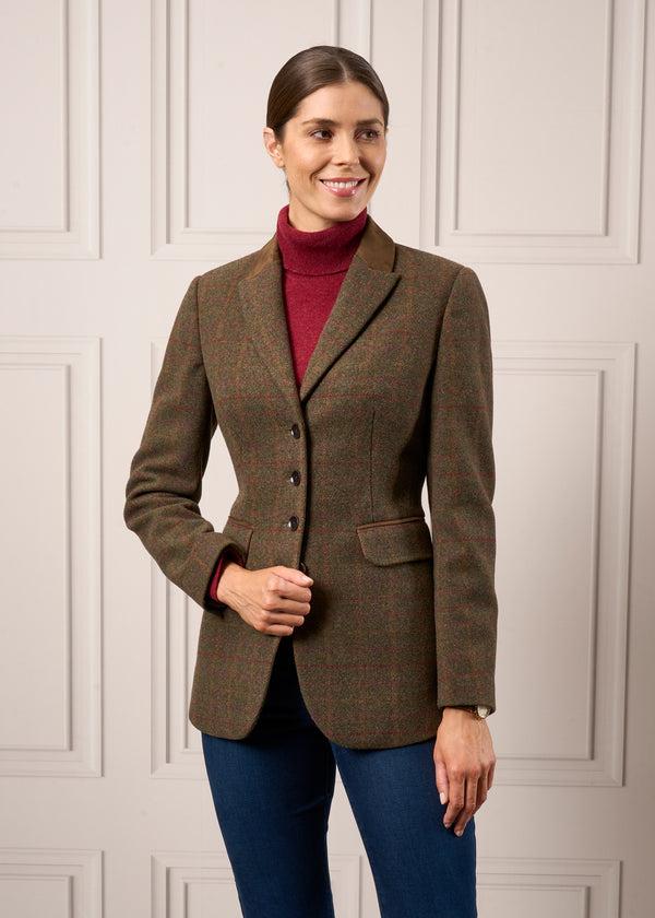 Alan Paine Surrey Ladies Tweed Blazer In Hemlock - Regular Fit
