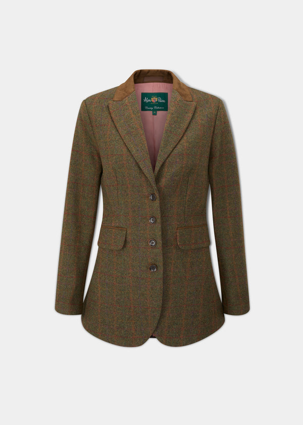 alan paine Surrey Ladies Tweed Blazer In Hemlock - Regular Fit