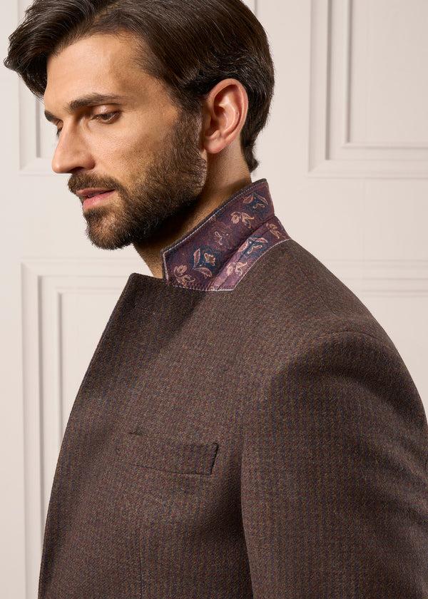 Alan Paine Surrey Tweed Lined Blazer In Bramble - Regular Fit