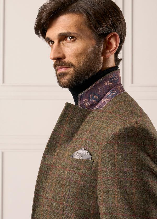 Alan Paine Surrey Tweed Lined Blazer In Hemlock - Regular Fit