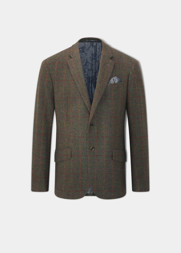 alan paine Surrey Tweed Lined Blazer In Hemlock - Regular Fit