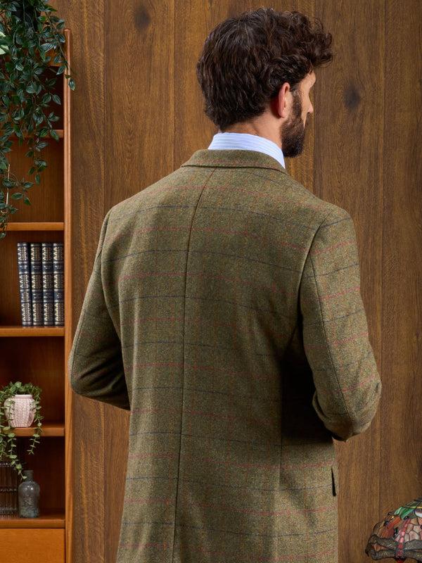 Alan Paine Surrey Tweed Lined Blazer In Meadow - Regular Fit