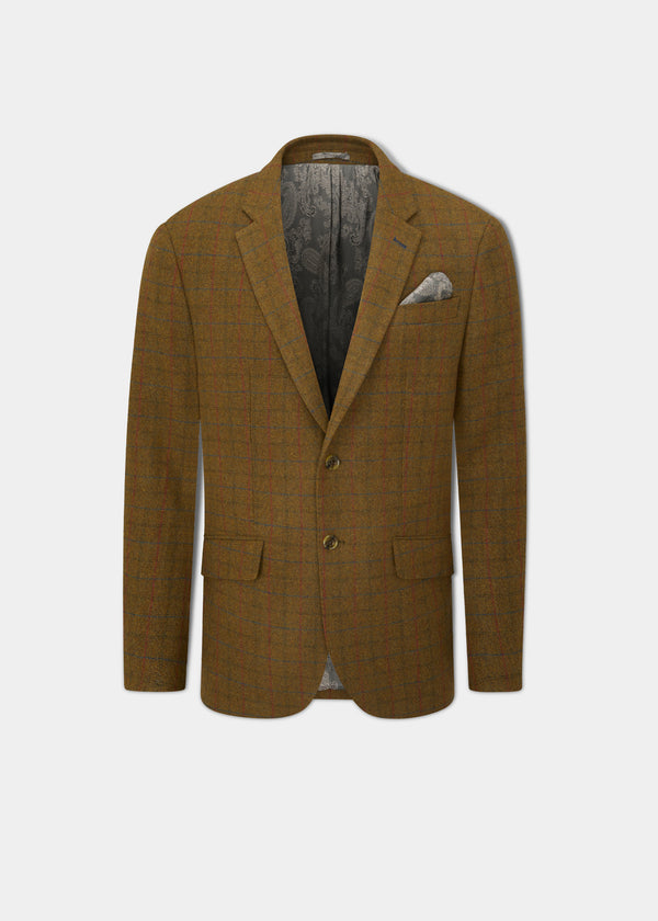 alan paine Surrey Tweed Lined Blazer In Moor - Regular Fit