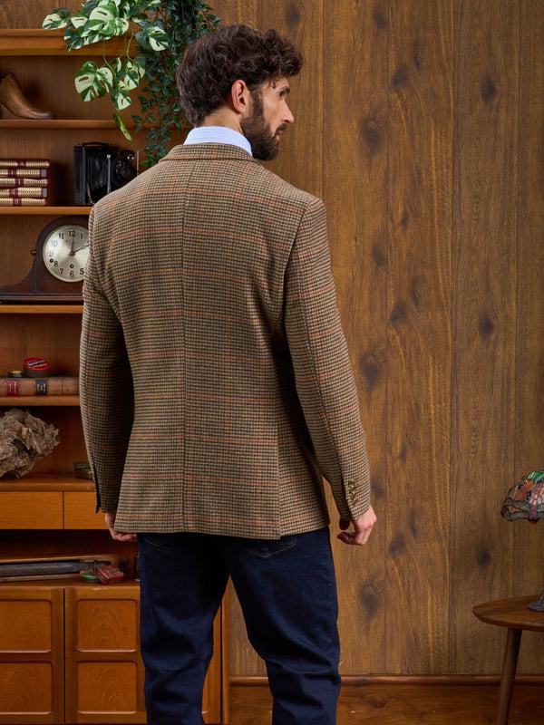Alan Paine Surrey Tweed Lined Blazer In Sycamore - Regular Fit
