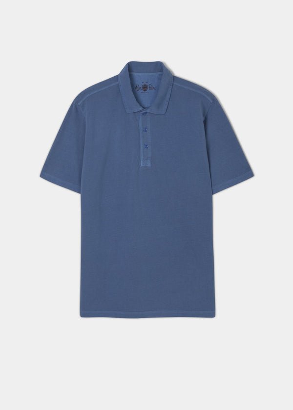 alan paine Weymouth Washed Effect Polo Shirt In Regatta