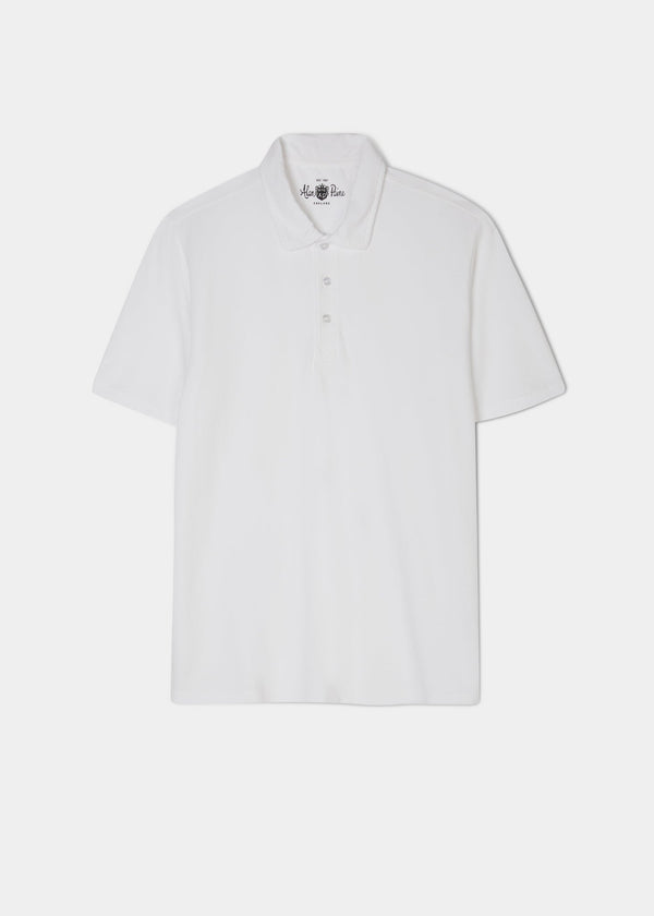 alan paine Weymouth Washed Effect Polo Shirt In White