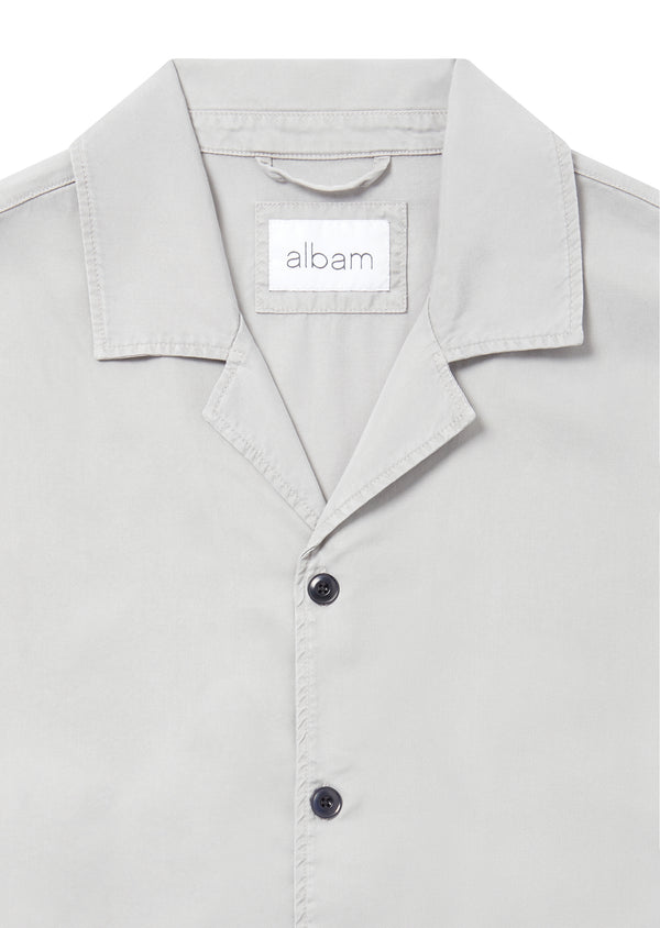 albam Bowling Shirt In Light Grey