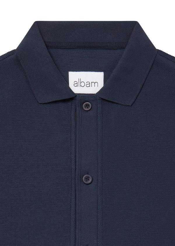 Albam Button Through Top In Dark Navy