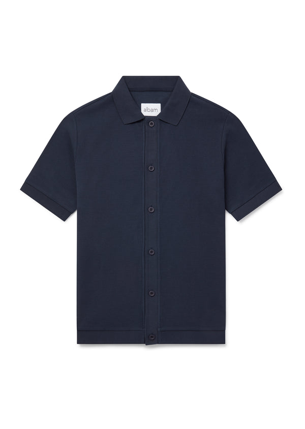 albam Button Through Top in Dark Navy